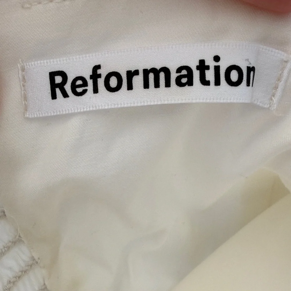 Reformation Enza White Tie-Shoulder Mini Dress - Picture 5 of 6